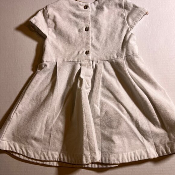 Catherine Malandrino Mini Girls 4T Ivory Gold Dress Special Occasion Floral (K) - Picture 5 of 6